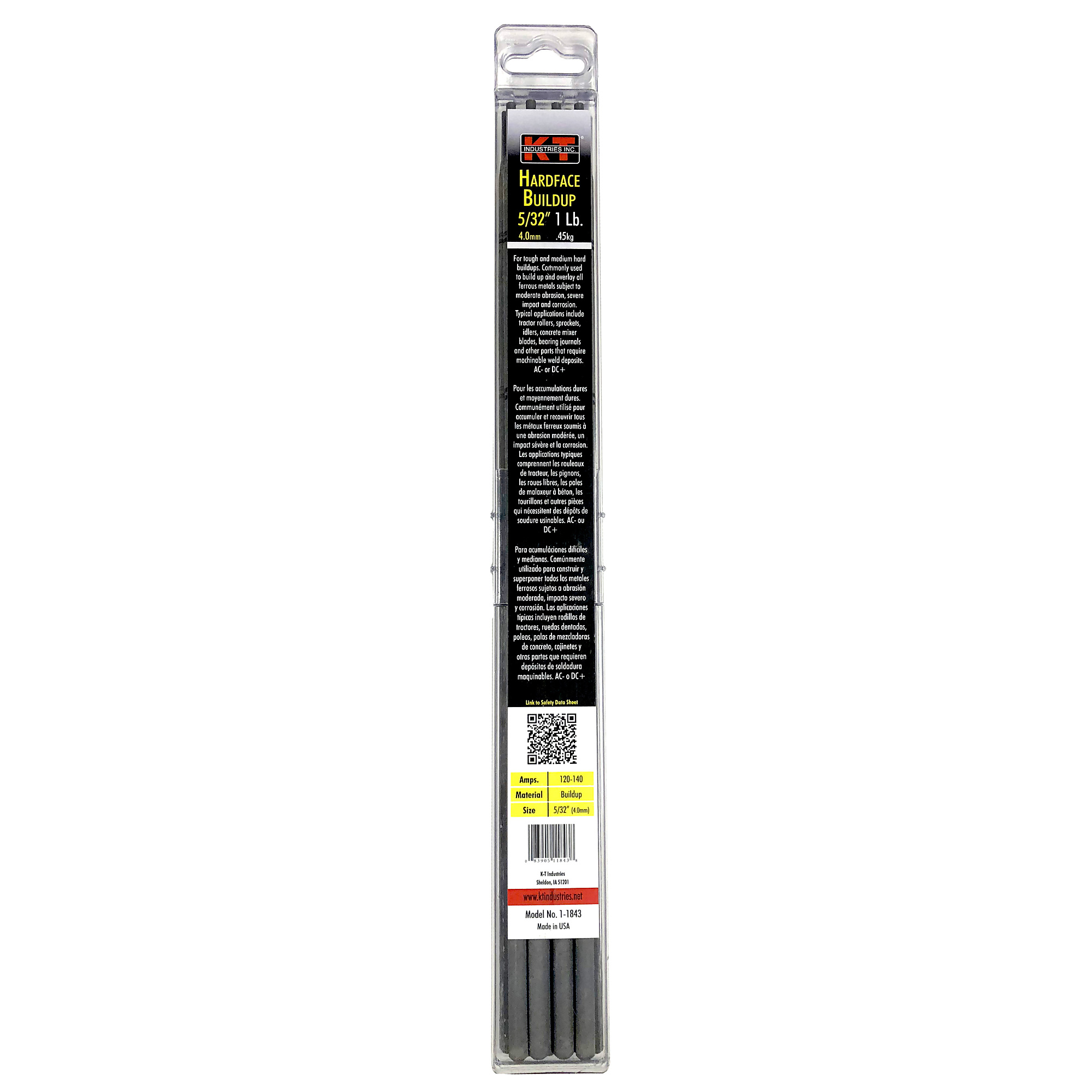 K-T Industries Hardface Build-Up Rod — 5/32in., 1 Lb., Model# 1-1843